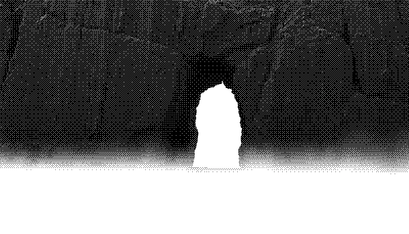 Ein schmaler Steinbogen in massivem Fels führt in neblige Tiefe — Karpathys drei Paradigmen als gradueller Übergang statt binärer Sprung.